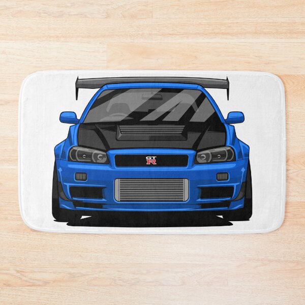 Item preview, Blue Japanese Sports Car Front View Vector Illustration – JDM Racing Skyline Style Car Art designed and sold by wisnubayuaji.