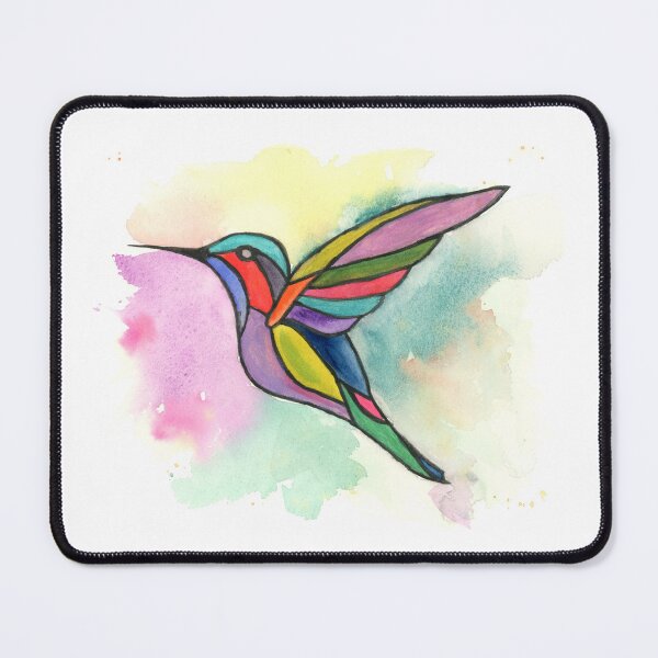 Item preview, Prismatic Wings — Bold Watercolor Hummingbird Art designed and sold by FaireWaveArt.