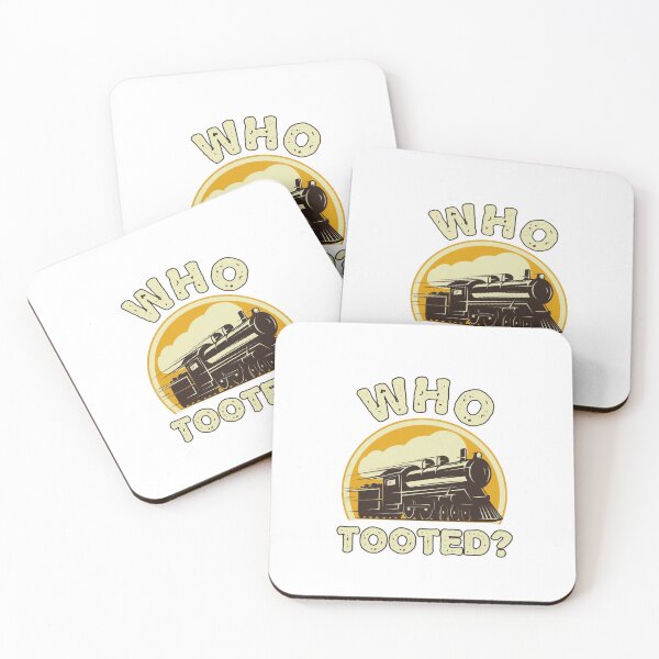 Item preview, Who Tooted? Funny Steam Train Pun designed and sold by HBDStudio.