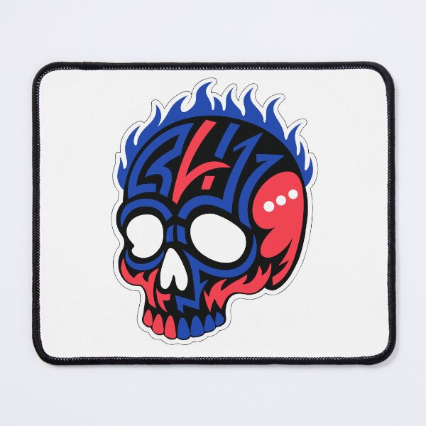 Item preview, Tribal Skull with Blue Flames Street Art designed and sold by Gang store.