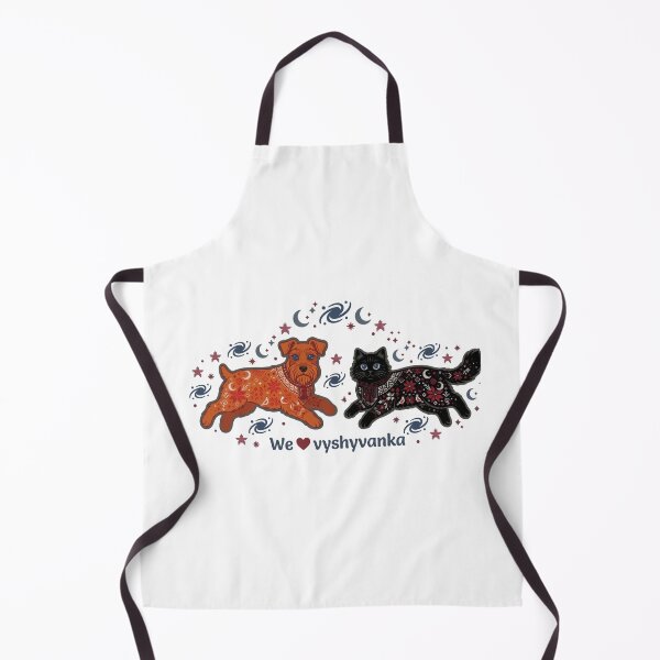 Item preview, ​Cute Ukrainian Cat and Dog in Vyshyvanka Cosmic Art designed and sold by NadinGerasi.