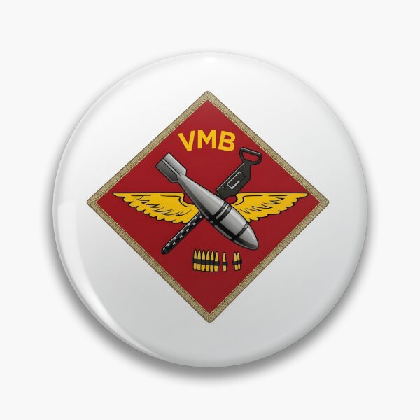 Item preview, US Marine Corps World War II Marine Bomber Squadron VMB Patch designed and sold by CharlieDesings.