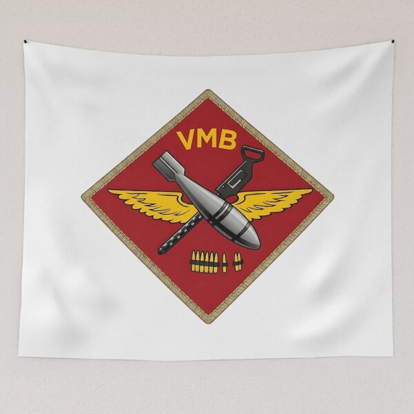 Item preview, US Marine Corps World War II Marine Bomber Squadron VMB Patch designed and sold by CharlieDesings.