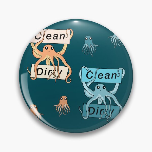 Item preview, Clean and Dirty Octopus Labels Pack designed and sold by Leapingdoe.