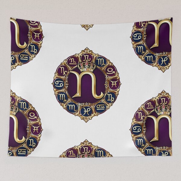 Item preview, Royal Astrology Wheel Monogram Emblem designed and sold by Zodiac Celestial Art.