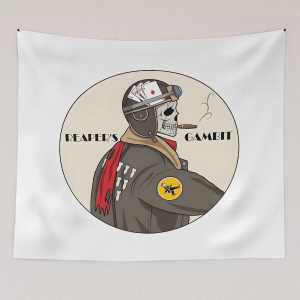 Item preview, World War II "Reaper's Gambit" Bomber Crew Nose Art Patch designed and sold by CharlieDesings.