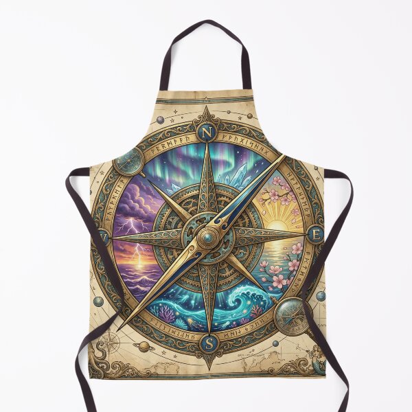 Item preview, Enchanted Antique Compass Rose Mystical Elements - Steampunk Victorian Celestial Navigation Art designed and sold by Rovano.
