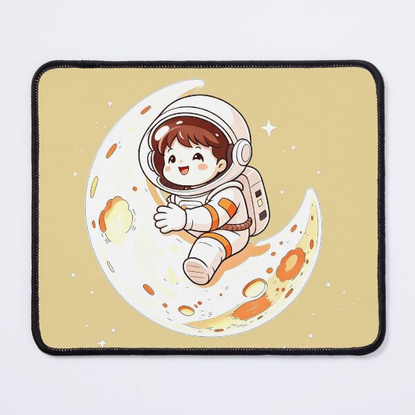Item preview, Kawaii Baby Astronaut Hugging Half Moon designed and sold by TeyArtWork.