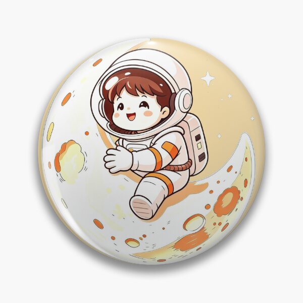 Item preview, Kawaii Baby Astronaut Hugging Half Moon designed and sold by TeyArtWork.