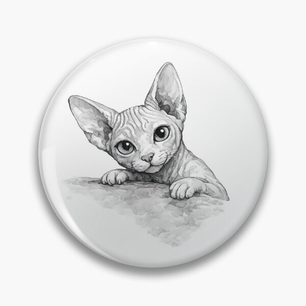 Item preview, Amazed Little Sphynx. Cat Peeking Out designed and sold by Daydreamsatdawn.