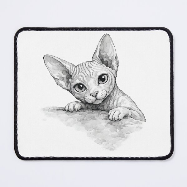 Item preview, Amazed Little Sphynx. Cat Peeking Out designed and sold by Daydreamsatdawn.