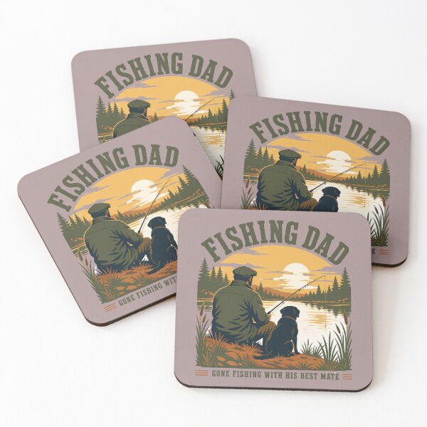Item preview, Black Labrador Fishing Dad Vintage Poster T-Shirt Gift designed and sold by MeatyTees.