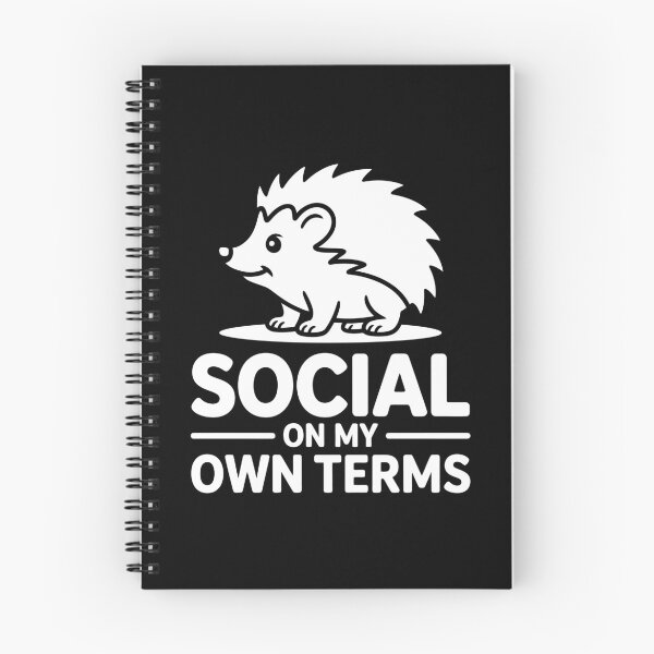 Item preview, Social On My Own Terms Ambivert Hedgehog Mindset  designed and sold by NaturEdeN.