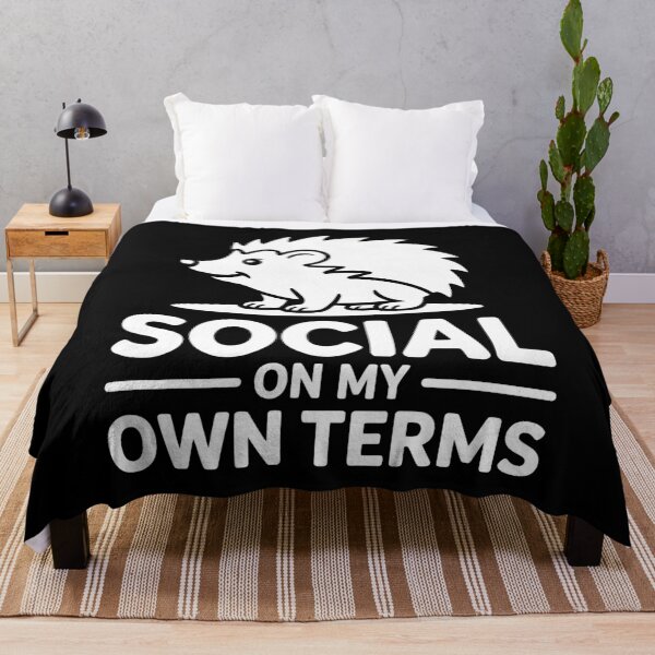 Item preview, Social On My Own Terms Ambivert Hedgehog Mindset  designed and sold by NaturEdeN.