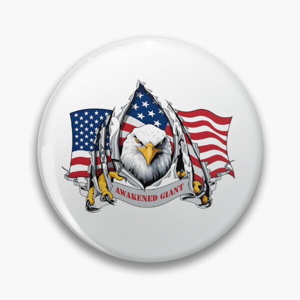 Item preview, US Military Patriotic "Awakened Giant" Bald Eagle Morale Graphic designed and sold by CharlieDesings.