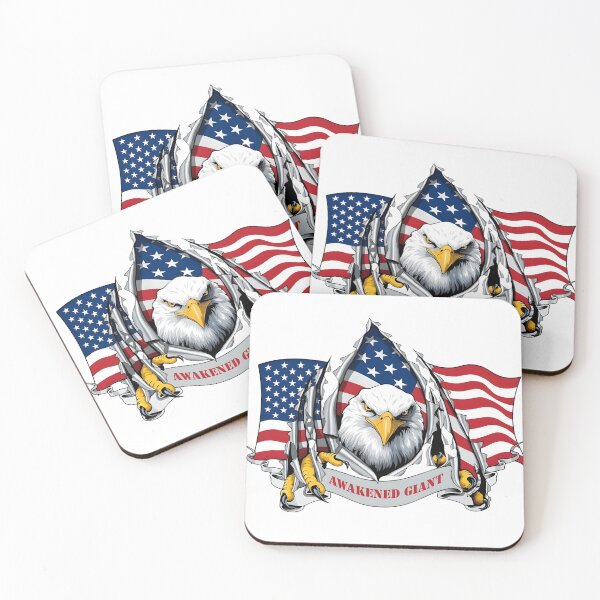 Item preview, US Military Patriotic "Awakened Giant" Bald Eagle Morale Graphic designed and sold by CharlieDesings.