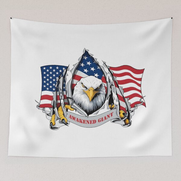 Item preview, US Military Patriotic "Awakened Giant" Bald Eagle Morale Graphic designed and sold by CharlieDesings.