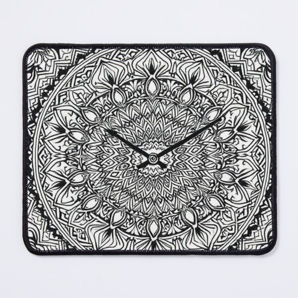 Item preview, Luxury watch with black and white mandala designed and sold by RAISC.