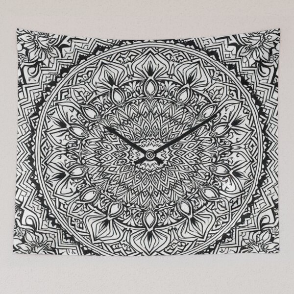 Item preview, Luxury watch with black and white mandala designed and sold by RAISC.