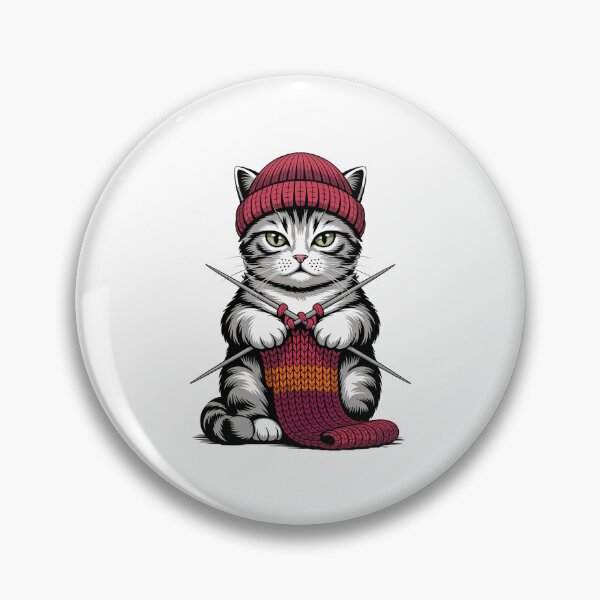 Item preview, Cat Knitting a Scarf designed and sold by jkrphoto.