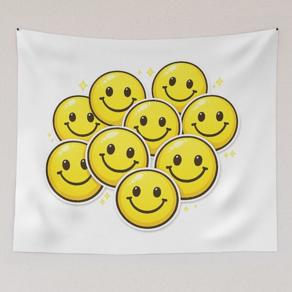 Item preview, Cute Yellow Smiley Faces Kawaii Aesthetic Happy Vibes designed and sold by AONLINE  .