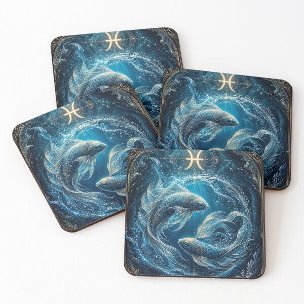 Item preview, Pisces  Zodiac | Fantasy Faux Embroidery Art  designed and sold by doinitzart.