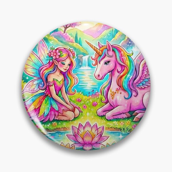 Item preview, An angel and a pink unicorn. designed and sold by PP&RAINBOW SHOP.