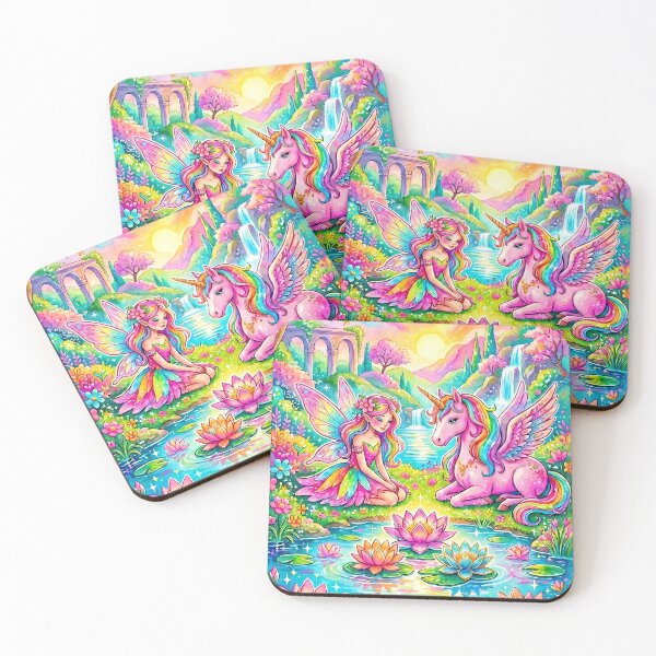 Item preview, An angel and a pink unicorn. designed and sold by PP&RAINBOW SHOP.