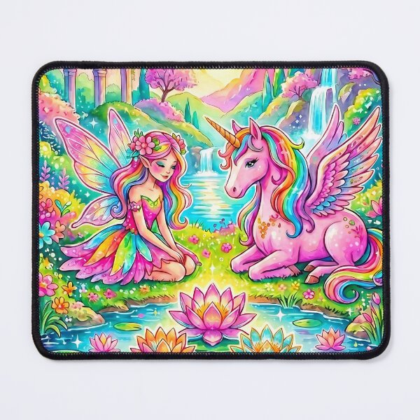 Item preview, An angel and a pink unicorn. designed and sold by PP&RAINBOW SHOP.