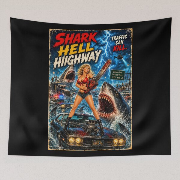 Item preview, Shark Hell Highway - Summer Horror B Movie designed and sold by FilMate.