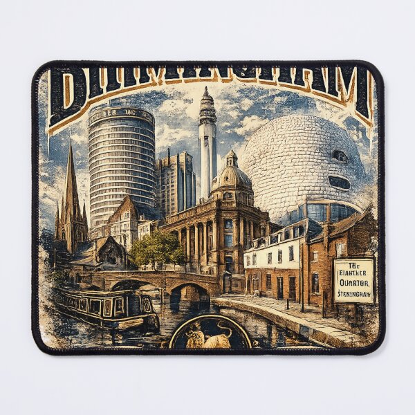Item preview, Birmingham England Retro Vintage T-Shirt | UK City Graphic Tee Gift designed and sold by extremeshirt.