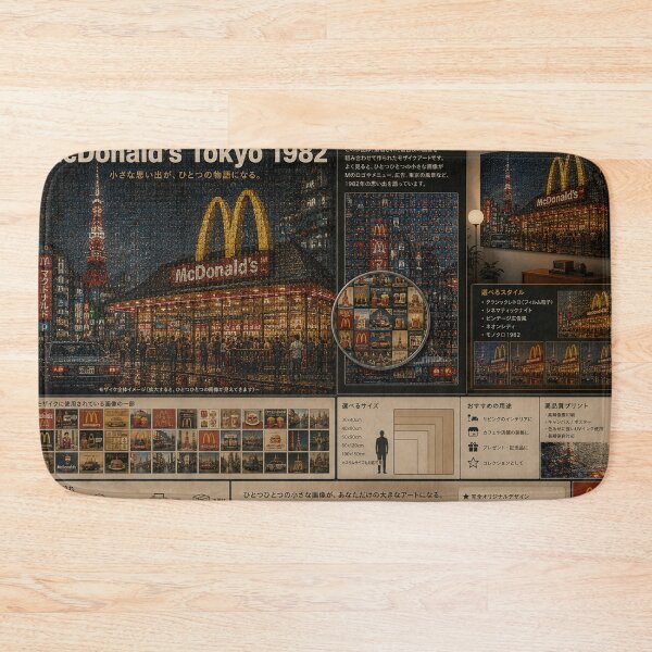 Item preview, Vintage Japanese McDonald's Tokyo Mosaic 1982 designed and sold by JcAbstractArt.