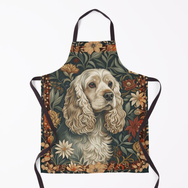 Item preview, Vintage Cocker Spaniel Dog in style of William Morris designed and sold by AntiqueImages.