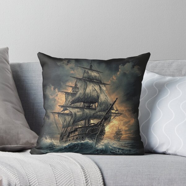 Item preview, Stormborn Galleon Pirate Ship T-Shirt – Vintage Sailing Vessel Graphic Tee, Dark Nautical Storm Ocean Adventure Apparel designed and sold by Mythic Tide.