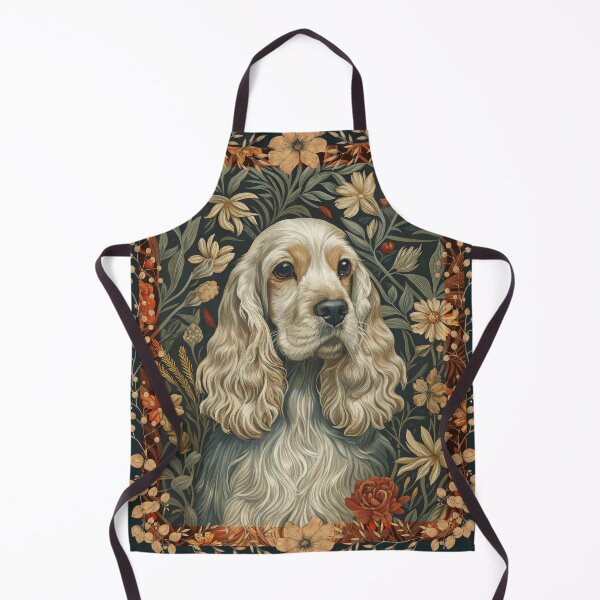 Item preview, Vintage Cocker Spaniel Cottagecore Floral designed and sold by AntiqueImages.