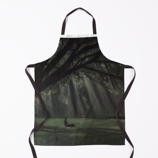 Item preview, Solitude Under the Willows - Moody Impressionist Landscape Oil Painting designed and sold by samahl_l.