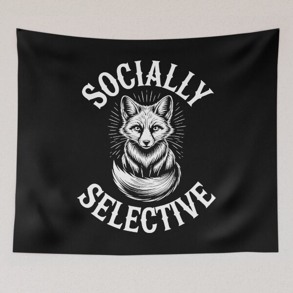 Item preview, Socially Selective Calm Ambivert Fox Energy designed and sold by NaturEdeN.