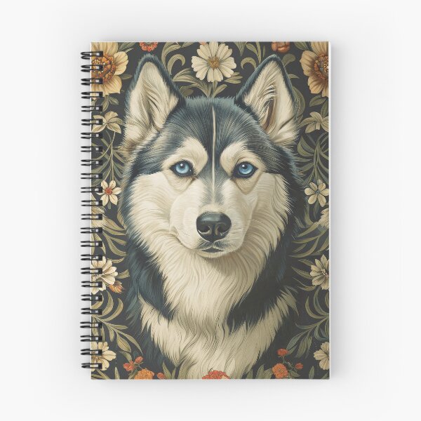 Item preview, Siberian Husky Dog Vintage William Morris Floral designed and sold by AntiqueImages.