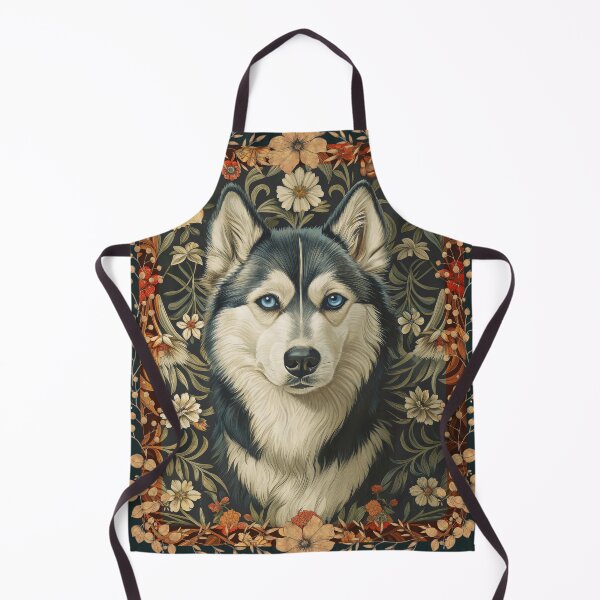 Item preview, Siberian Husky Dog Vintage William Morris Floral designed and sold by AntiqueImages.