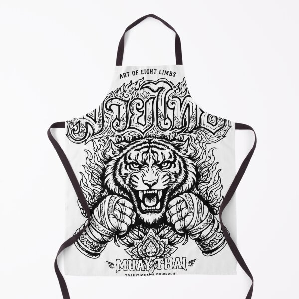 Item preview, Muay Thai Tiger Vintage Thai Boxing Design | Traditional Sak Yant Style Tiger Artwork | Retro Muay Thai Fighter Graphic Tee designed and sold by rich4Design.