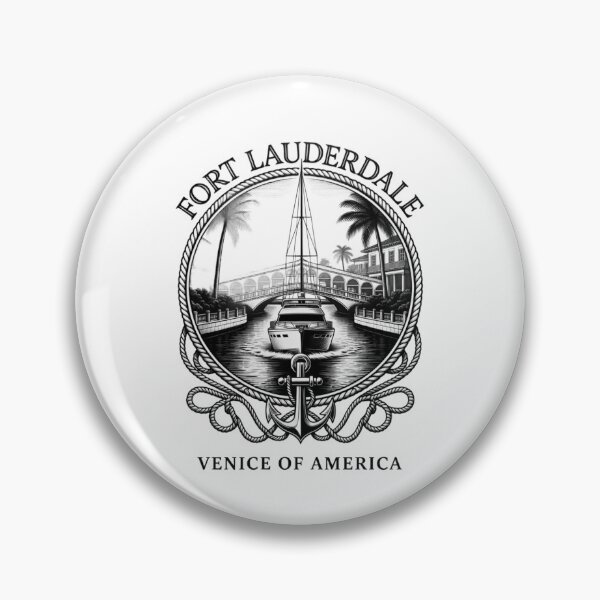 Item preview, Fort Lauderdale Venice of America - Vintage Yacht Canal Nautical Crest T-Shirt designed and sold by The imaginary unit..