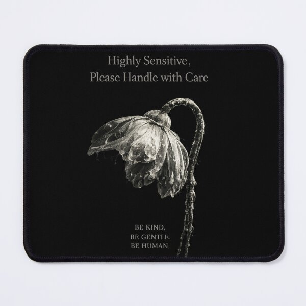 Item preview, Highly Sensitive Dark Floral Quote designed and sold by tmoca.