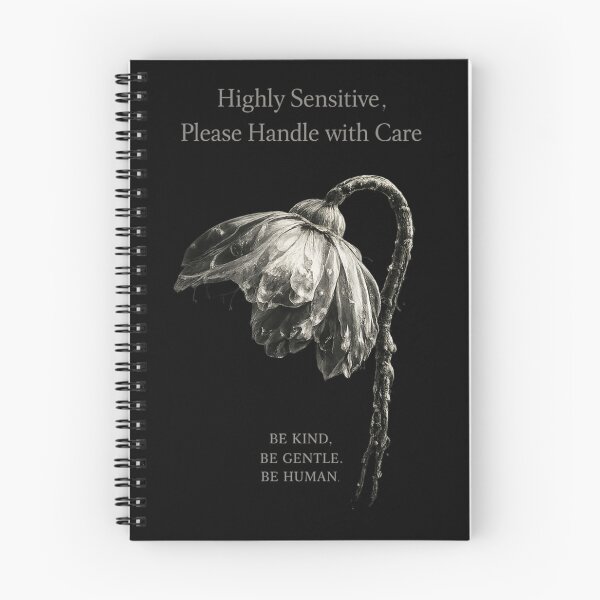 Item preview, Highly Sensitive Dark Floral Quote designed and sold by tmoca.