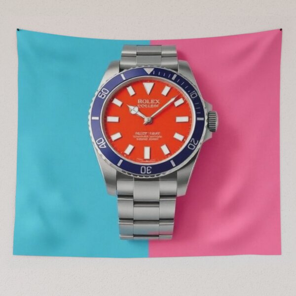 Item preview, Luxury watch on a blue and pink background designed and sold by RAISC.