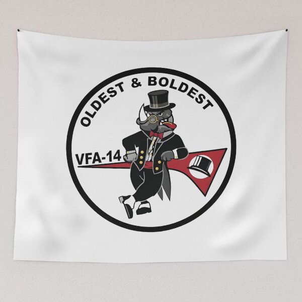 Item preview, US Navy VFA-14 "Tophatters" Oldest and Boldest Squadron Patch designed and sold by CharlieDesings.