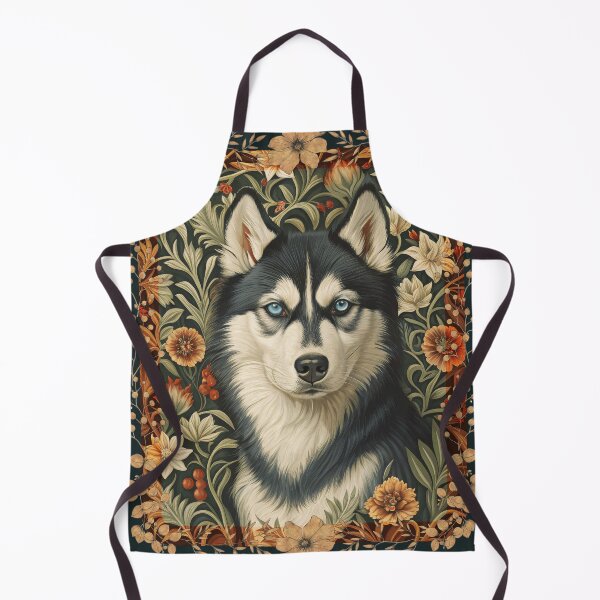Item preview, Black and White Siberian Husky with Blue Eyes designed and sold by AntiqueImages.