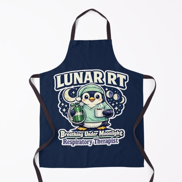 Item preview, LUNAR RT Penguin Respiratory Therapist Night Shift Retro Medical Mascot Sticker designed and sold by ClinicalHubs.