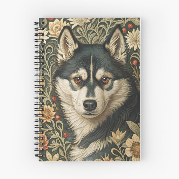 Item preview, Black and White Siberian Husky with Brown Eyes designed and sold by AntiqueImages.
