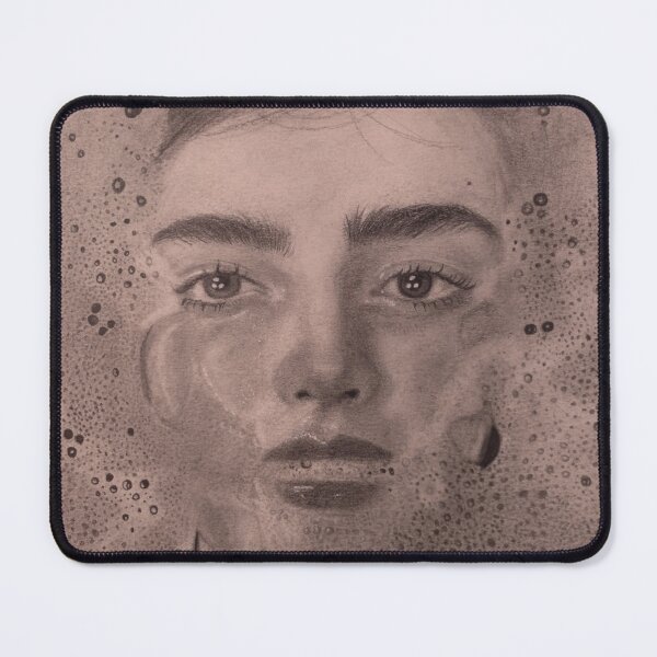 Item preview, Submerged Thoughts - Surreal Pencil Portrait Drawing designed and sold by samahl_l.