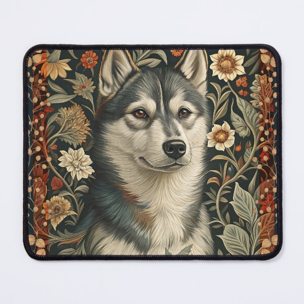 Item preview, Vintage William Morris Husky Floral Art designed and sold by AntiqueImages.